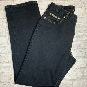 Calvin Klein Jeans Black Label Black Over-dyed Bootleg Jeans EUC 8